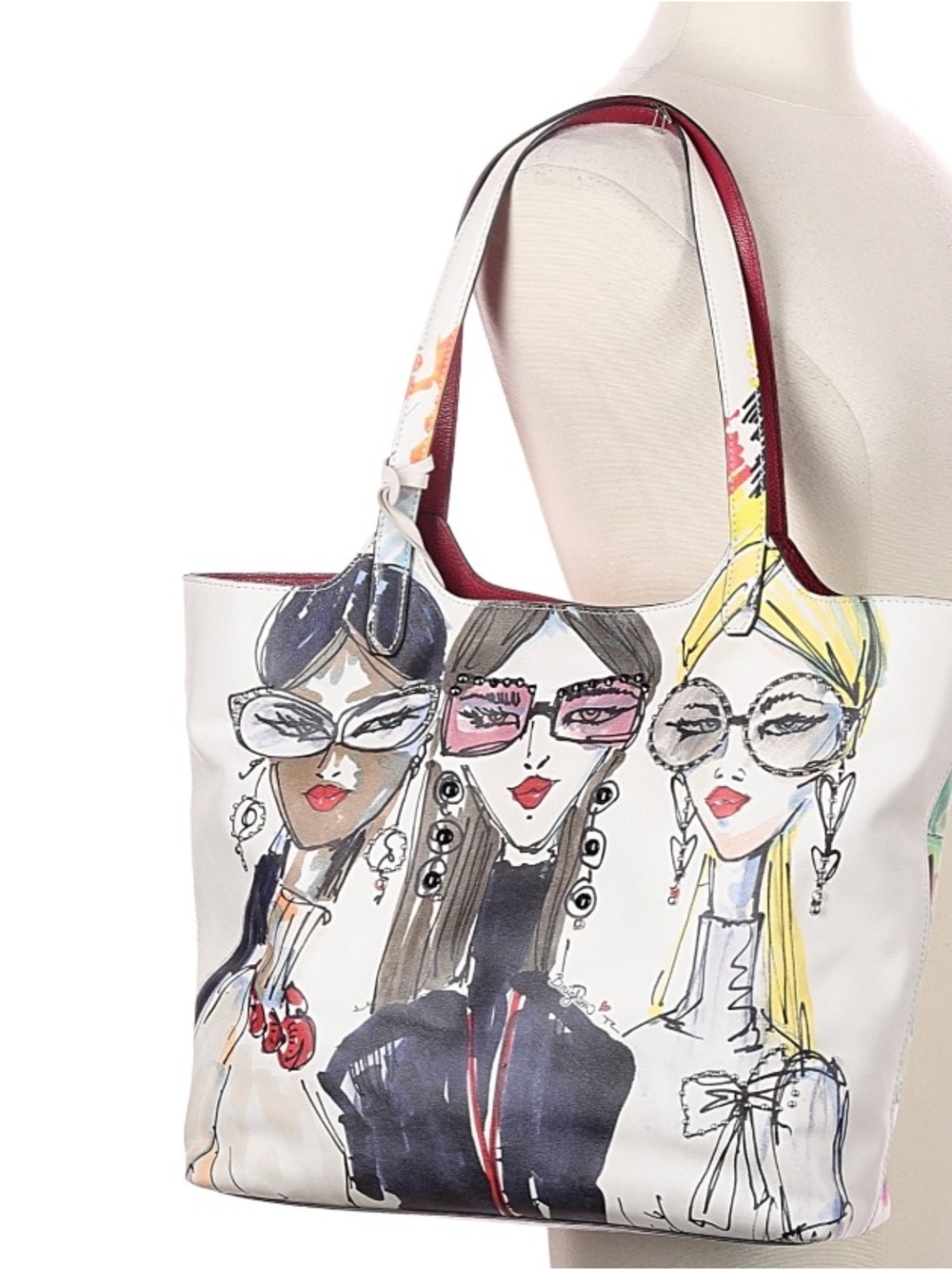Brighton Manhattan Soft Tote Fashionista Tom Clancy Art Bag